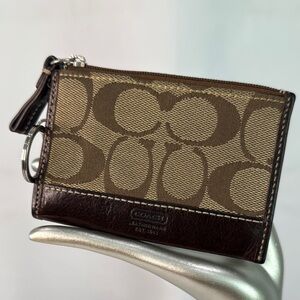 Coach Vintage Wallet with Key Chain Brown and Tan